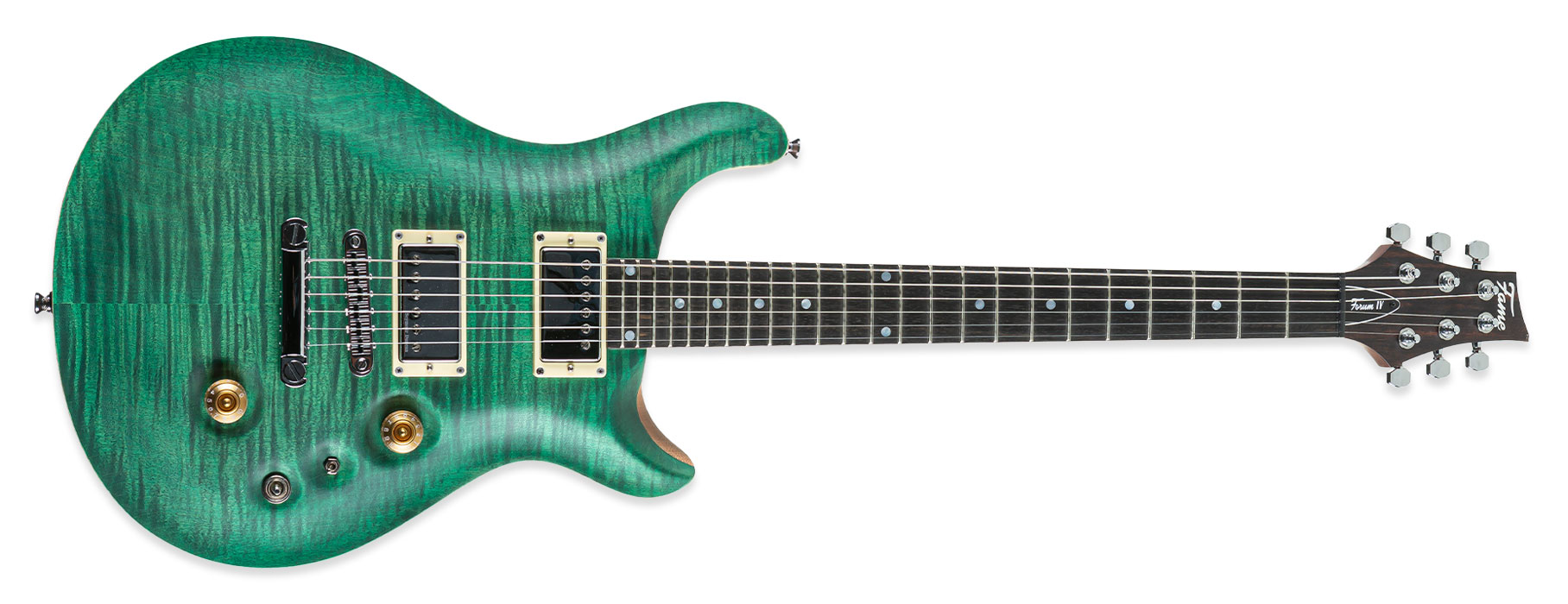 Fame Forum IV Classic Emerald Green Satin E-Gitarre