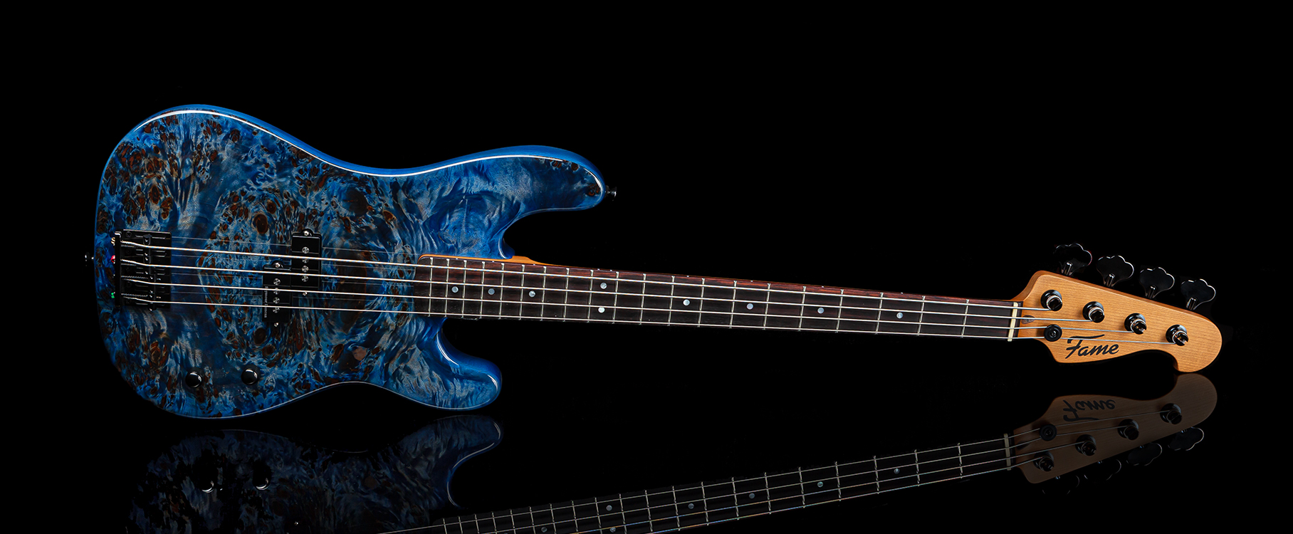 Fame PB Burl Top Transparent Blue #25121738