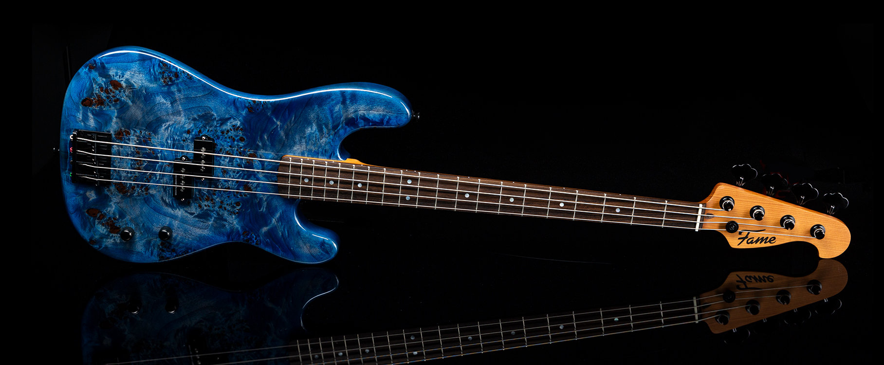 Fame PB Burl Top Transparent Blue #25121739