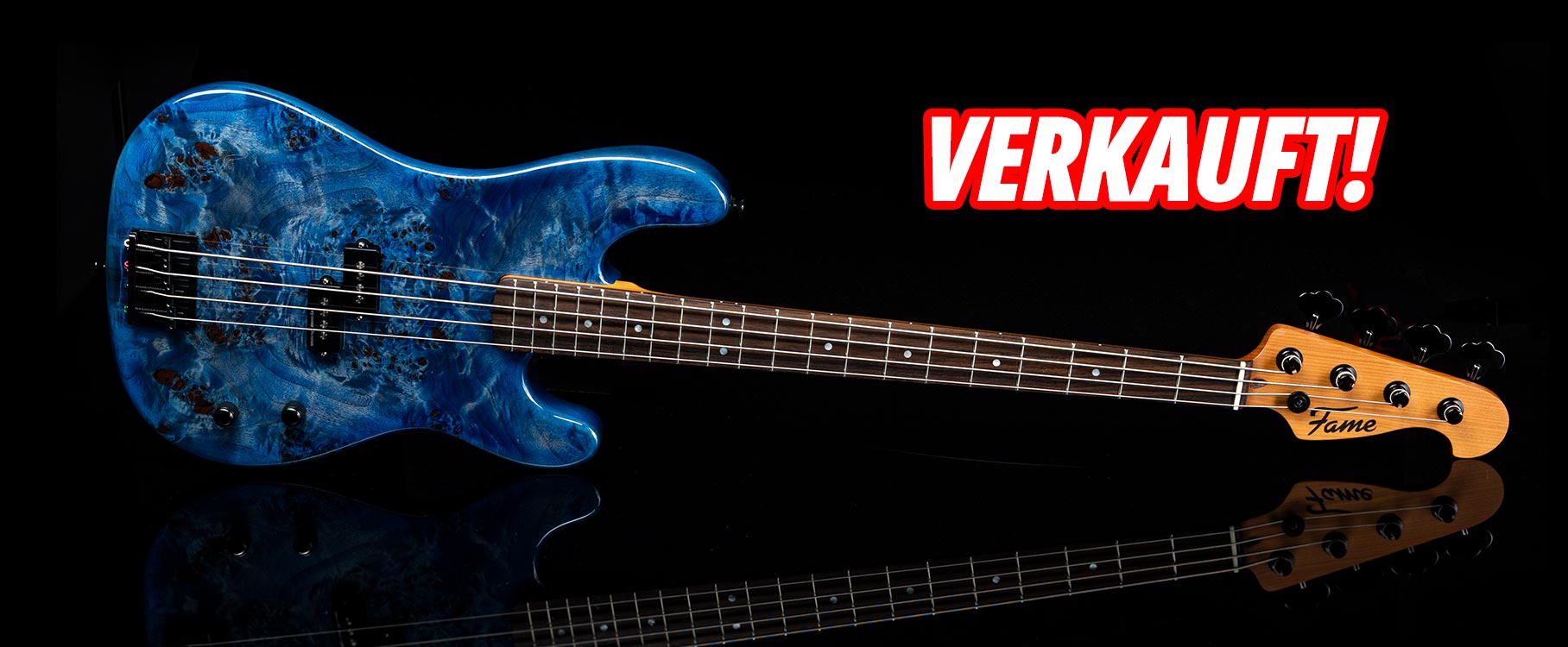 Fame PB Burl Top Transparent Blue #25121739