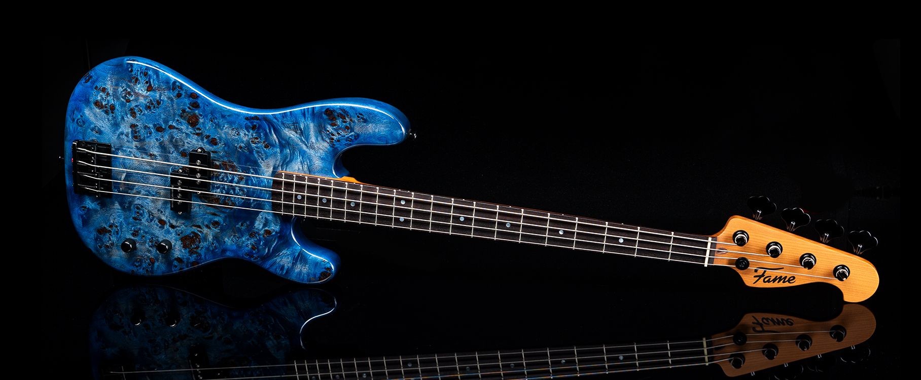 Fame PB Burl Top Transparent Blue #25121740