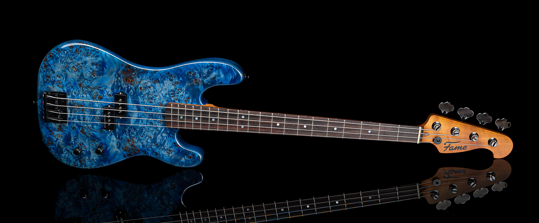 Fame PB Burl Top Transparent Blue #25121742