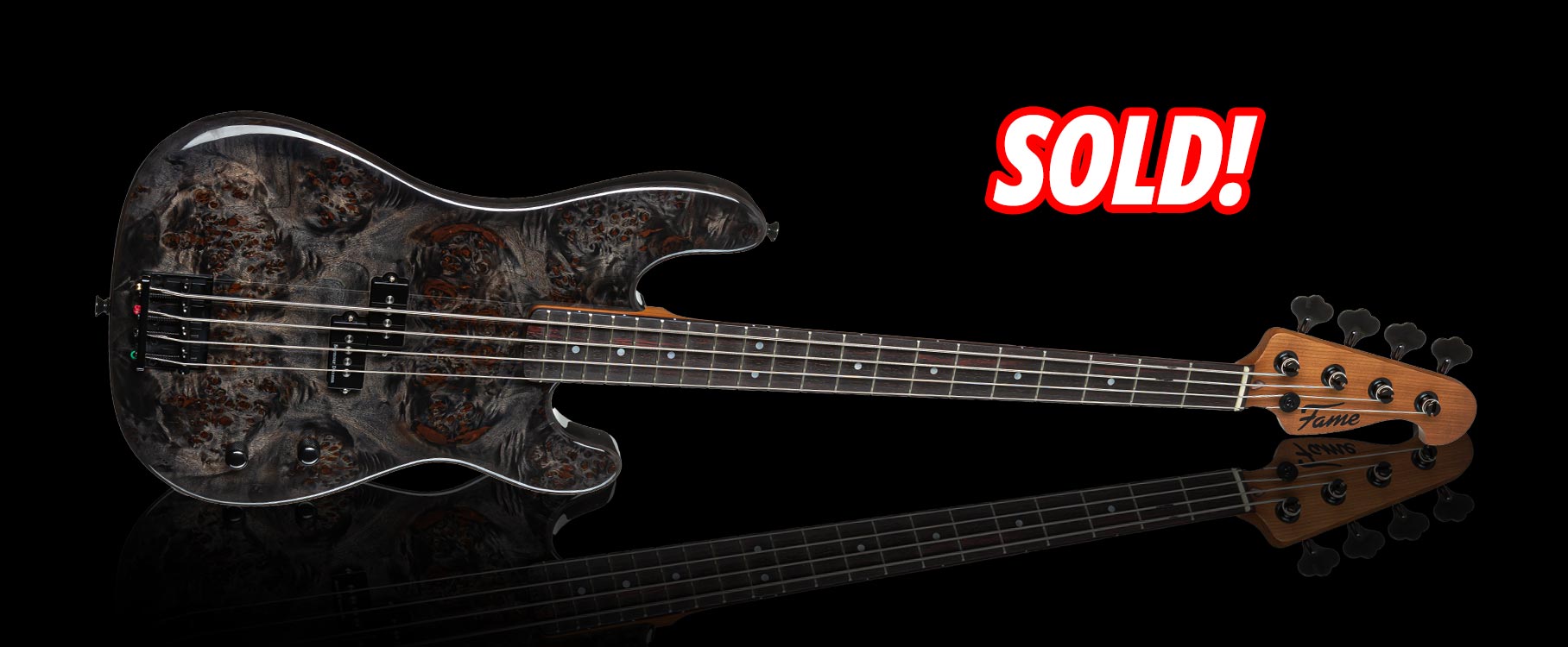 Fame PB Burl Top Transparent Charcoal #25121743