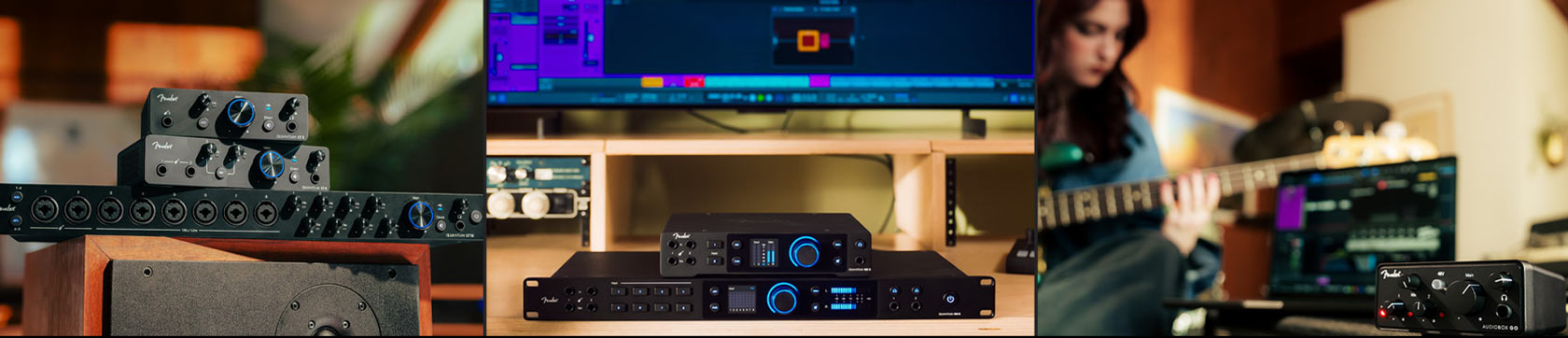 Fender USB-C Audio Interfaces - Quantum LT, Quantum HD, Audiobox Go