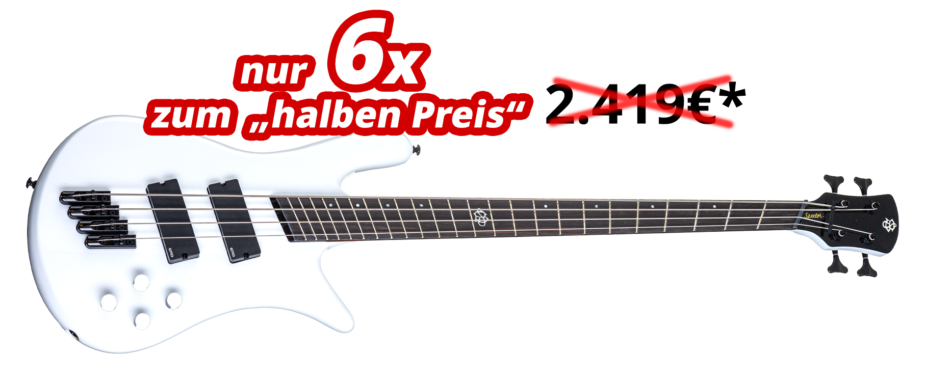 Spector NS Dimension HP 4 White Sparkle Gloss