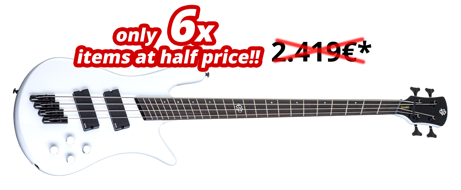 Spector NS Dimension HP 4 White Sparkle Gloss