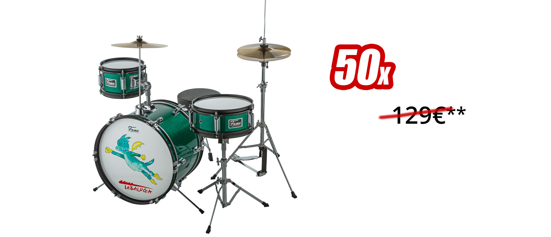 Fame 3 PC Junior Drumset Tabaluga