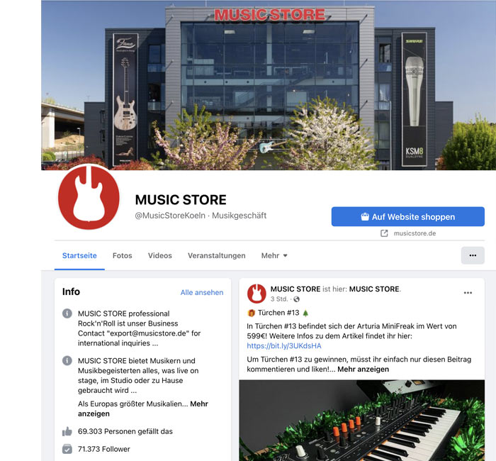 Music Store @ Facebook