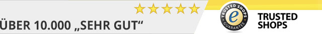 Trusted Shops - Über 10.000x SEHR GUT